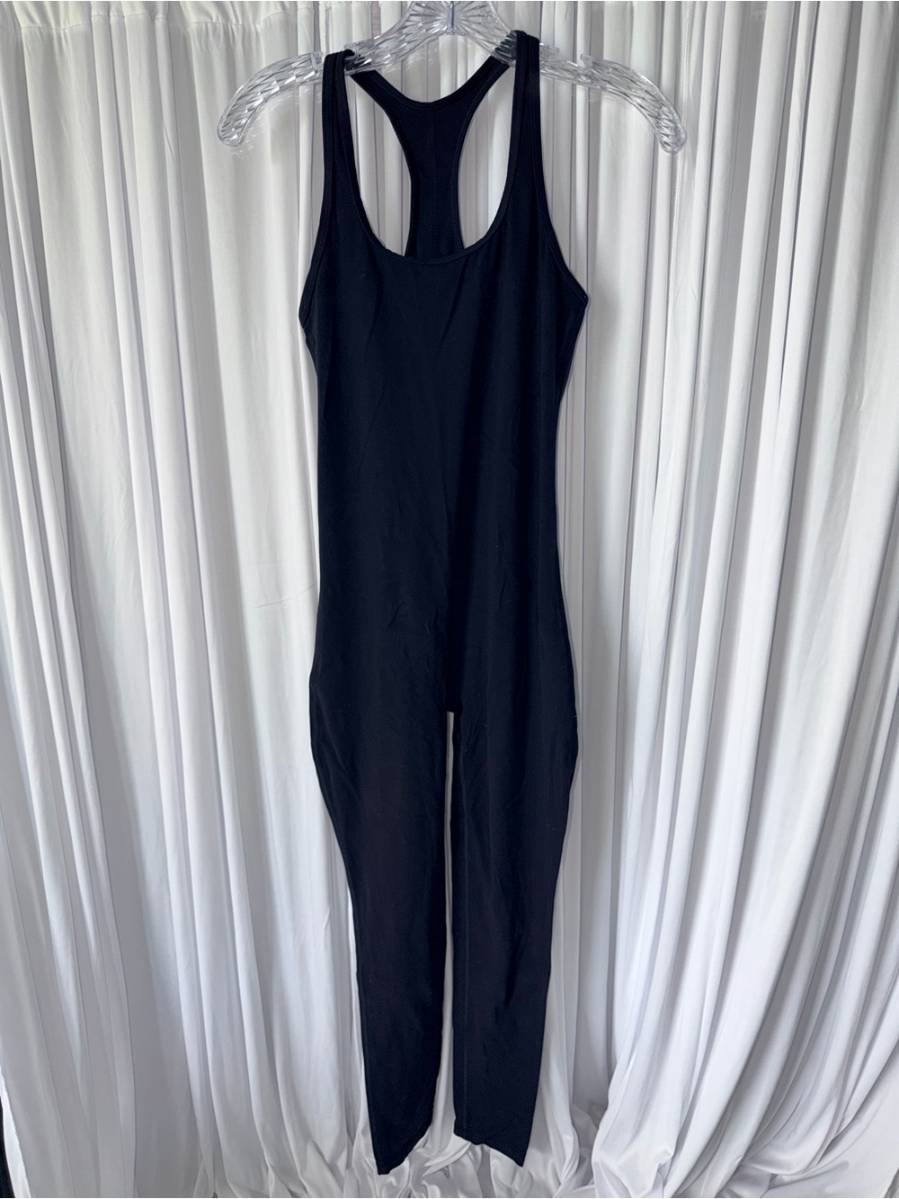 Aritzia TnAction Black Racerback Jumpsuit